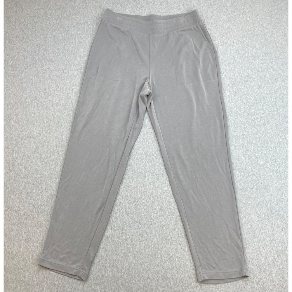J Jill Pants Womens Medium Gray Stretch Ponte Slim Leg Pull On Mid-Rise